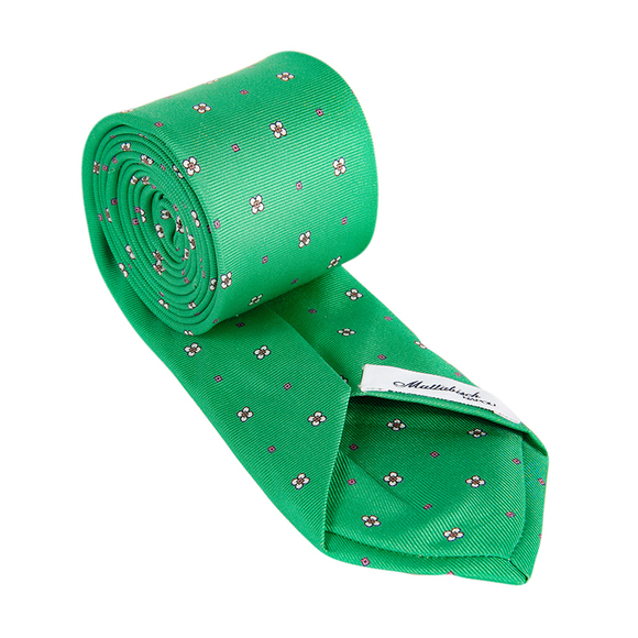 MATTABISH GREEN & WHITE FLORAL TIE | MENS - Picture 3 of 4
